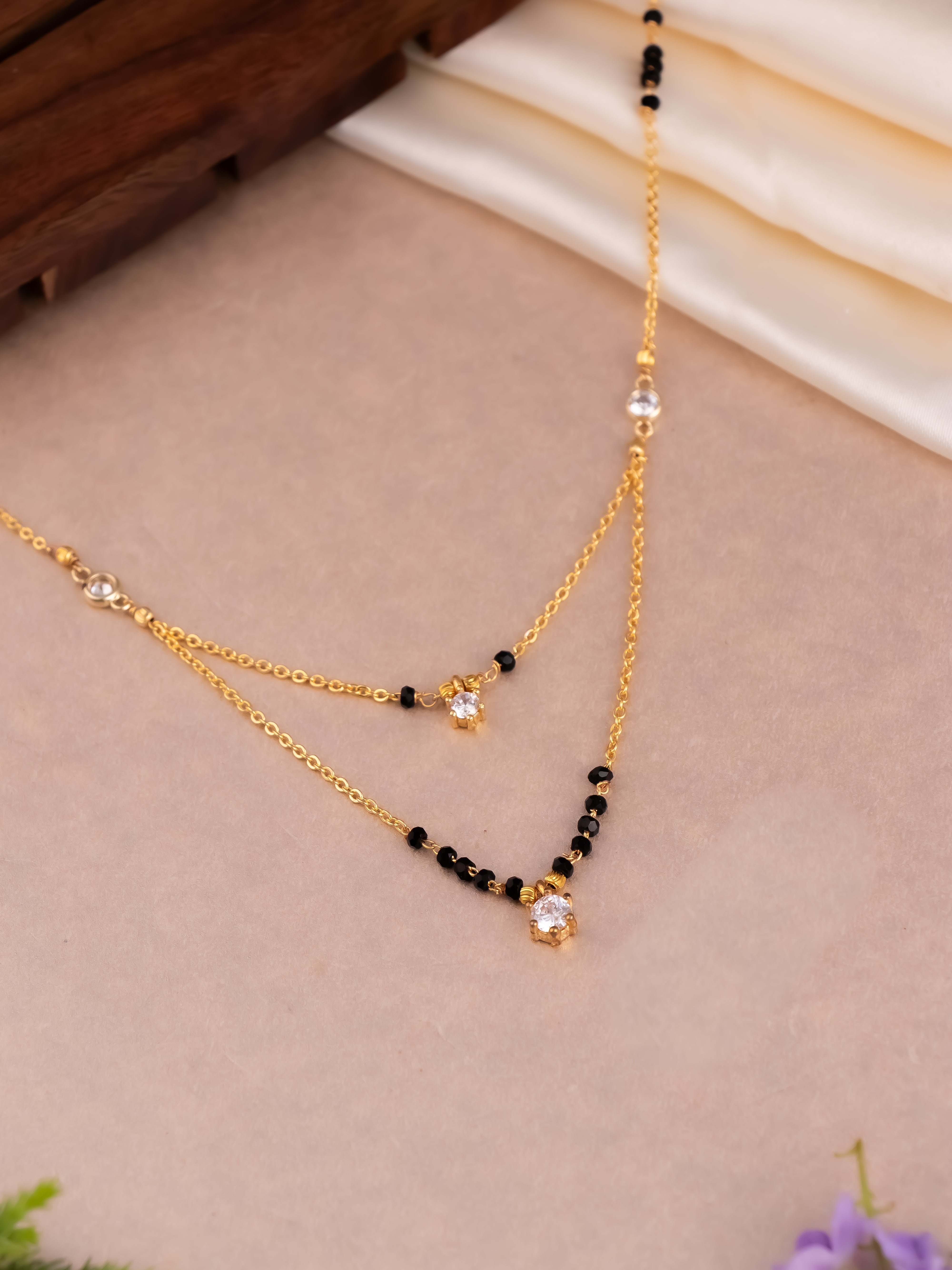 Simple Chain Wala Mangalsutra in Double Layer – Imperial Tara