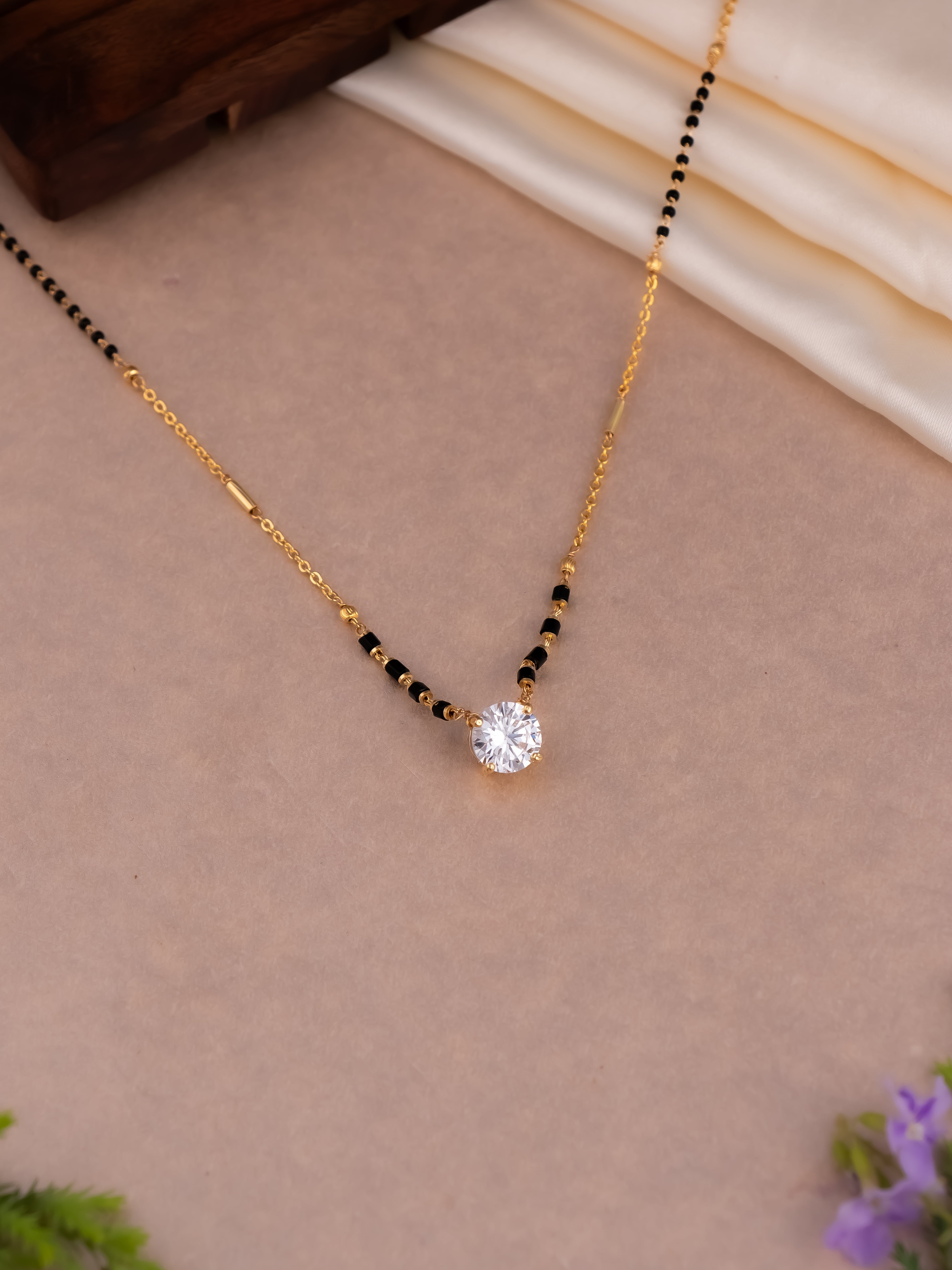 Single Stone Mangalsutra Diamond Wala Mangalsutra Mangalsutra Pendant  Mangalsutra One Stone Solitaire Diamond