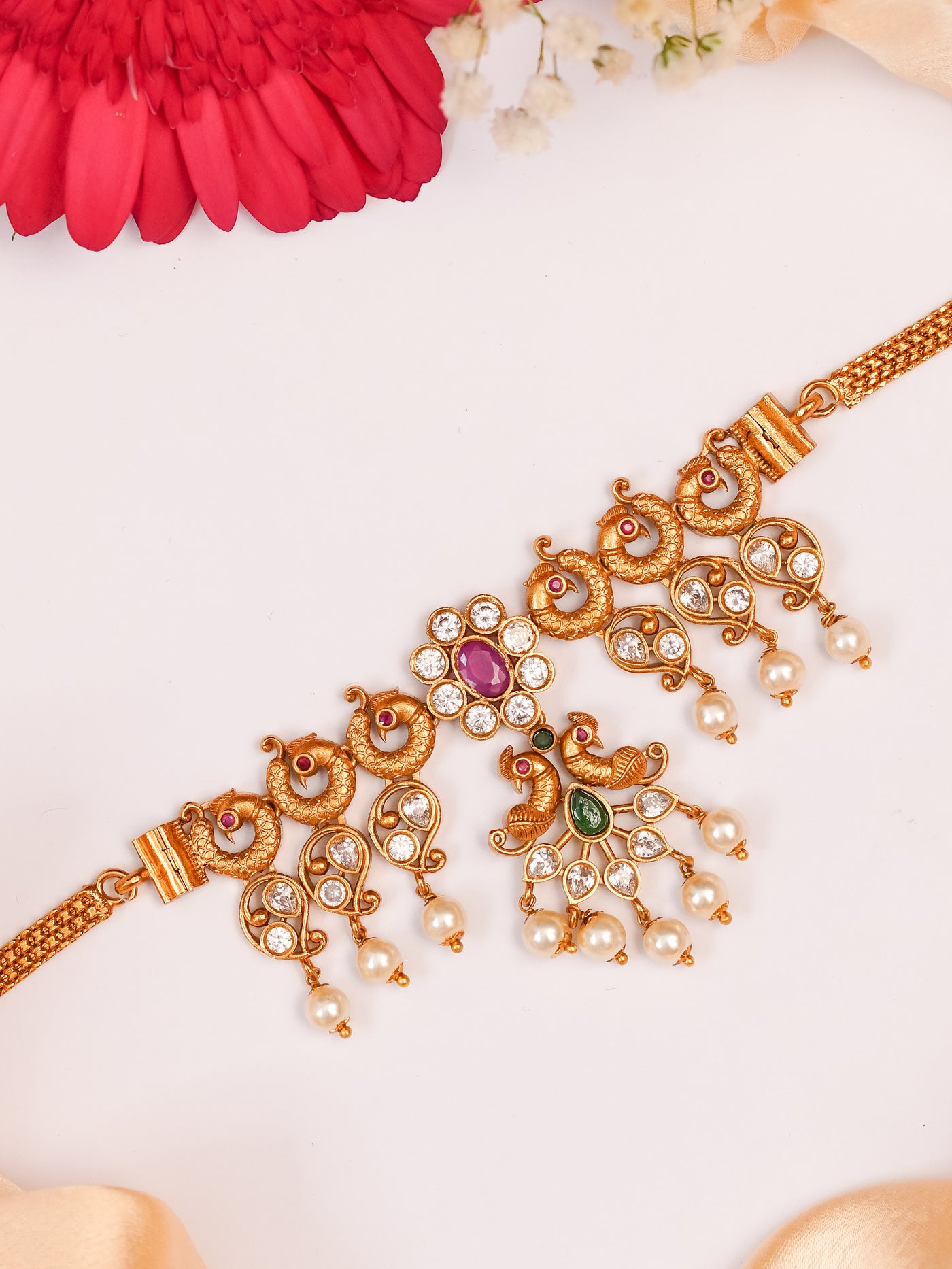 South indian jewellery online shopping | south indian antique gold jewellery designs| south indian necklace set | south indian artificial jewellery | south indian bridal set | Kemp pearl necklace | princess Necklace | Peacock Necklace