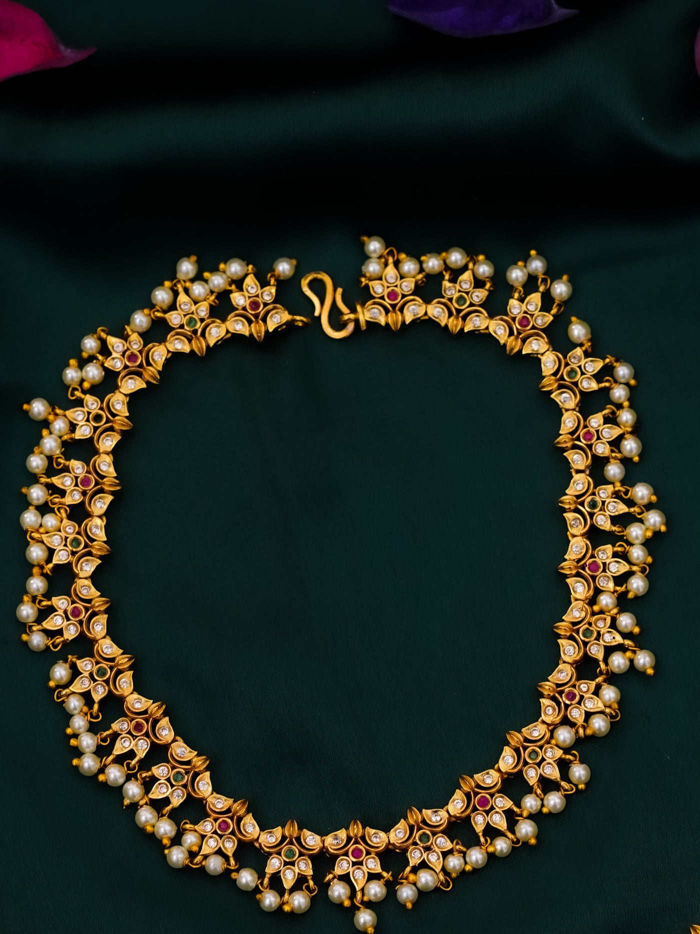 Uncut Anklets,Temple Payal,Anklets,Temple Anklets,Bridal Anklets,Temple Jewellery 
