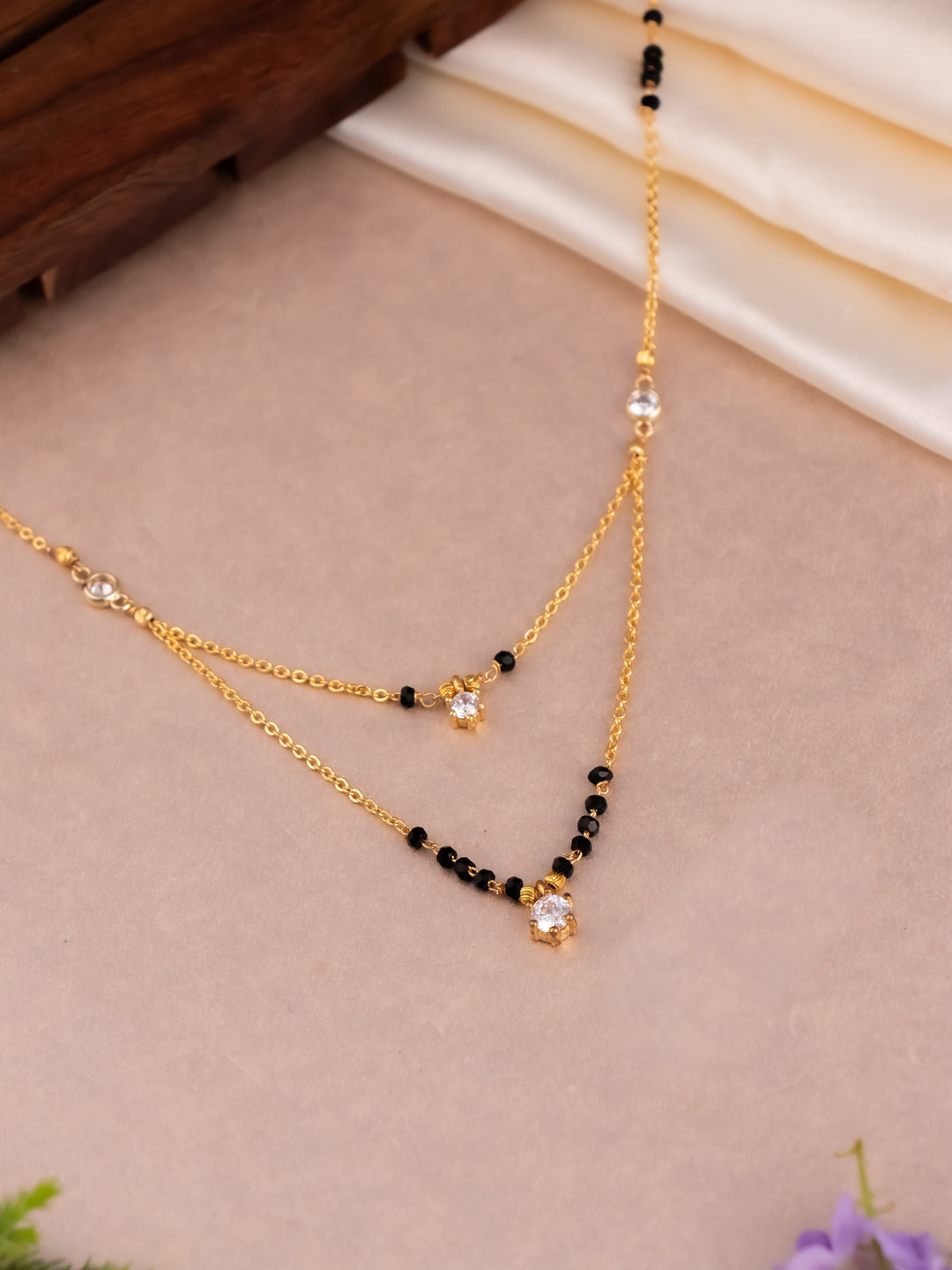 Simple Chain Wala Mangalsutra in Double Layer – Imperial Tara