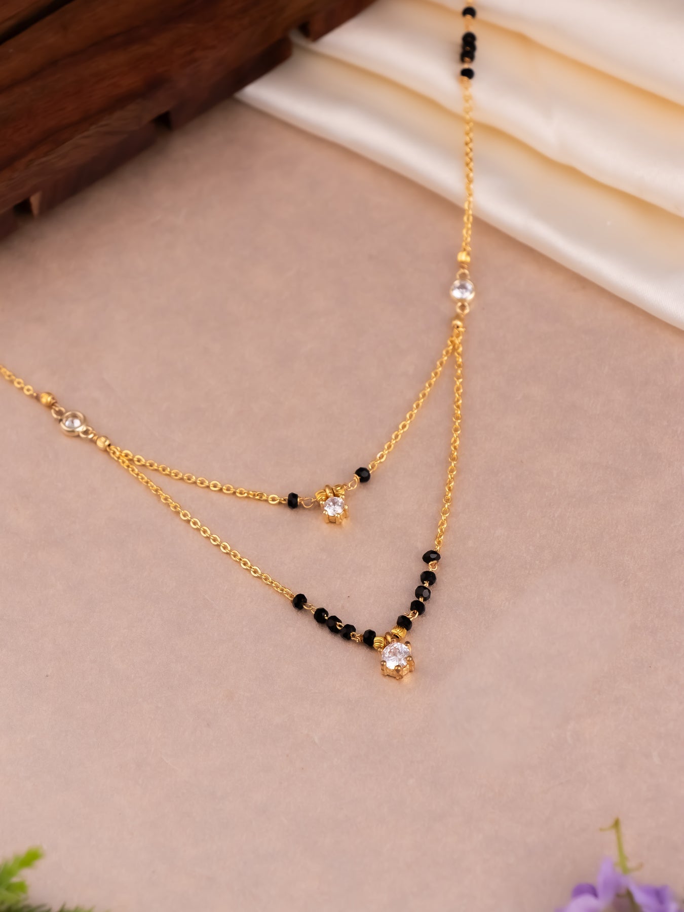 Simple Chain Wala Mangalsutra in Double Layer – Imperial Tara
