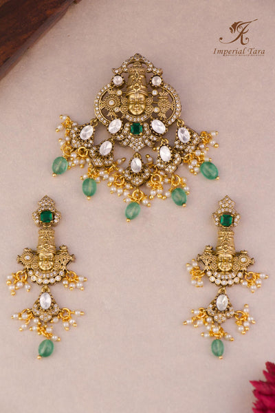 Shop the devotional  lord Venkateswara pendant set in moissanite stones