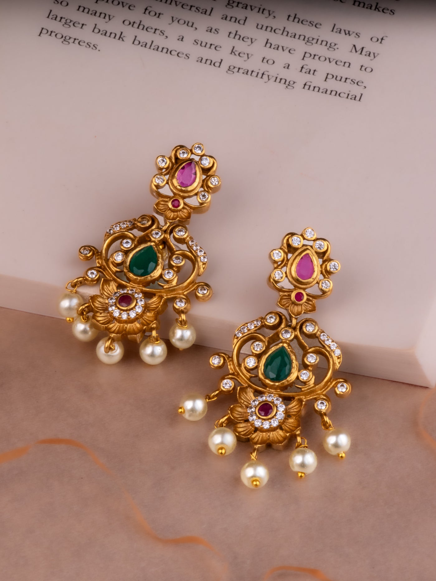 Chandbali Earrings Gold In 10 Grams Shop Antique Gold Chandbali