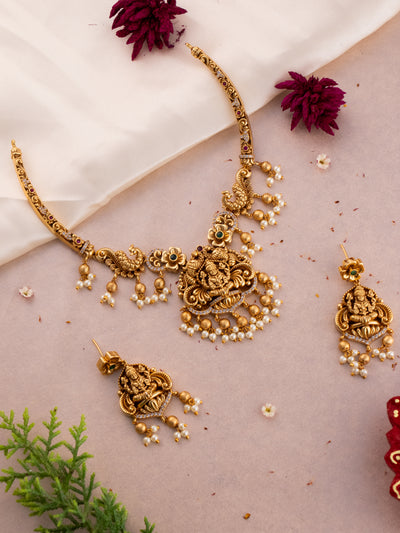 antique lakshmi necklace | lakshmi antique necklace | lakshmi choker necklace | lakshmi devi necklace | lakshmi nagas necklace | antique lakshmi jewellery
