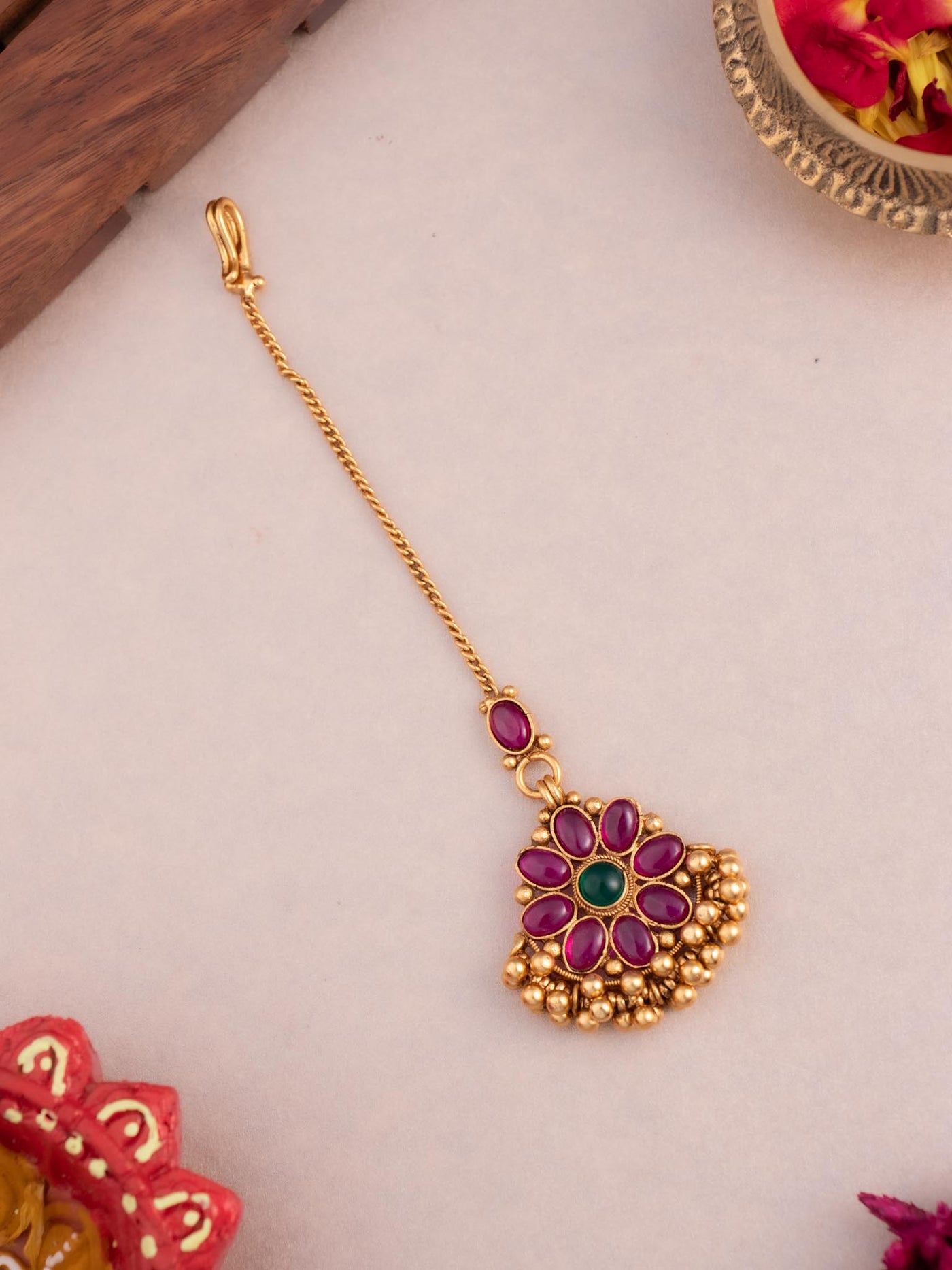 Elegant Real Kemp Maang Tikka Latest Design At Best Price Imperial Tara