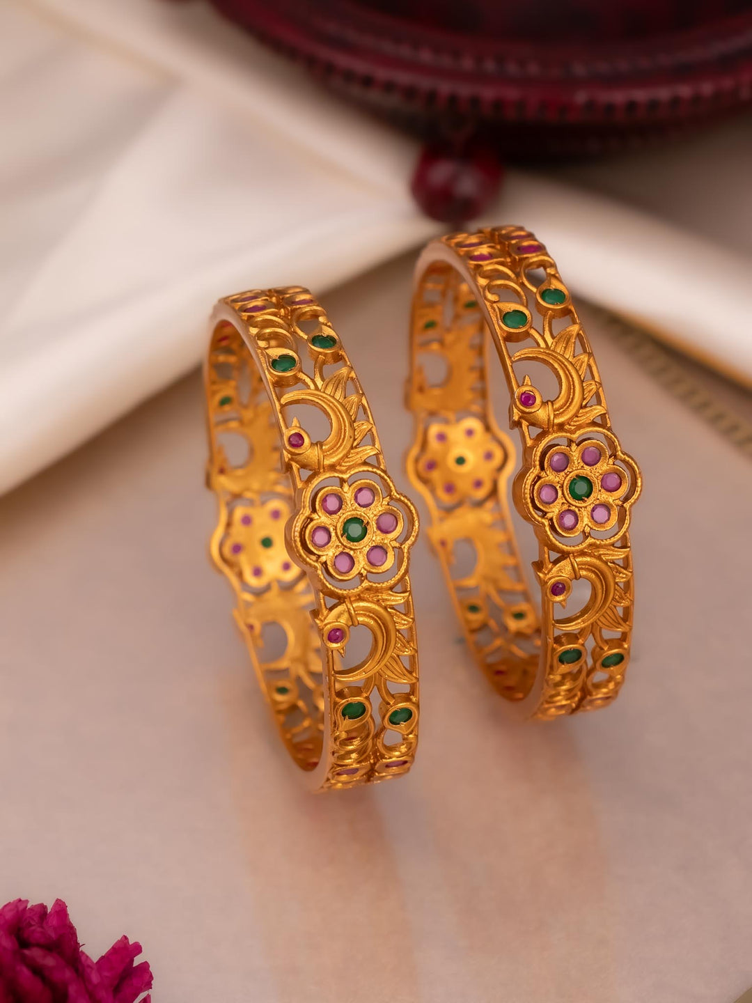 Explore Temple Bangles Antique Collection In Temple Bangles Online Imperial Tara