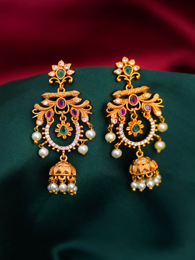 Chandbalis with jhumka 