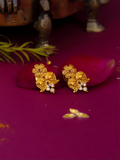 Mango flower temple studs