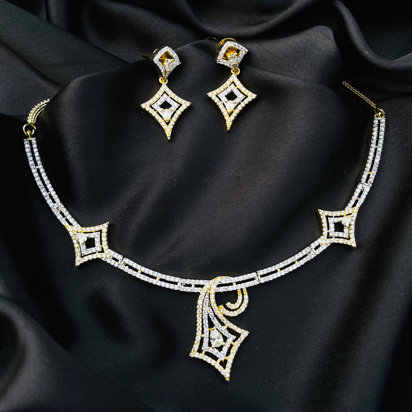 Simple a,erican diamond jewellery sets