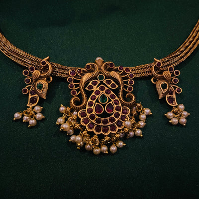 Peacock Ruby Necklace