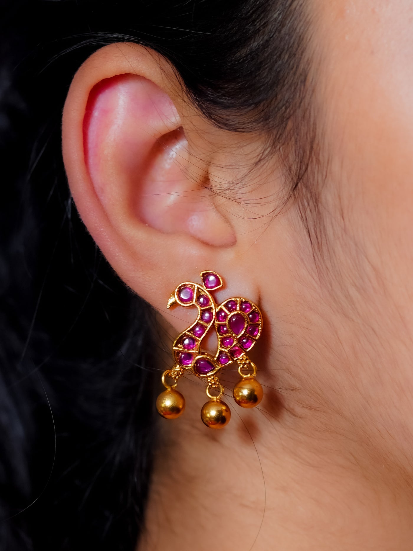 Studs,templestuds,temple earrings,temple earrings online,temple jewellery,kemp earrings,kemp studs