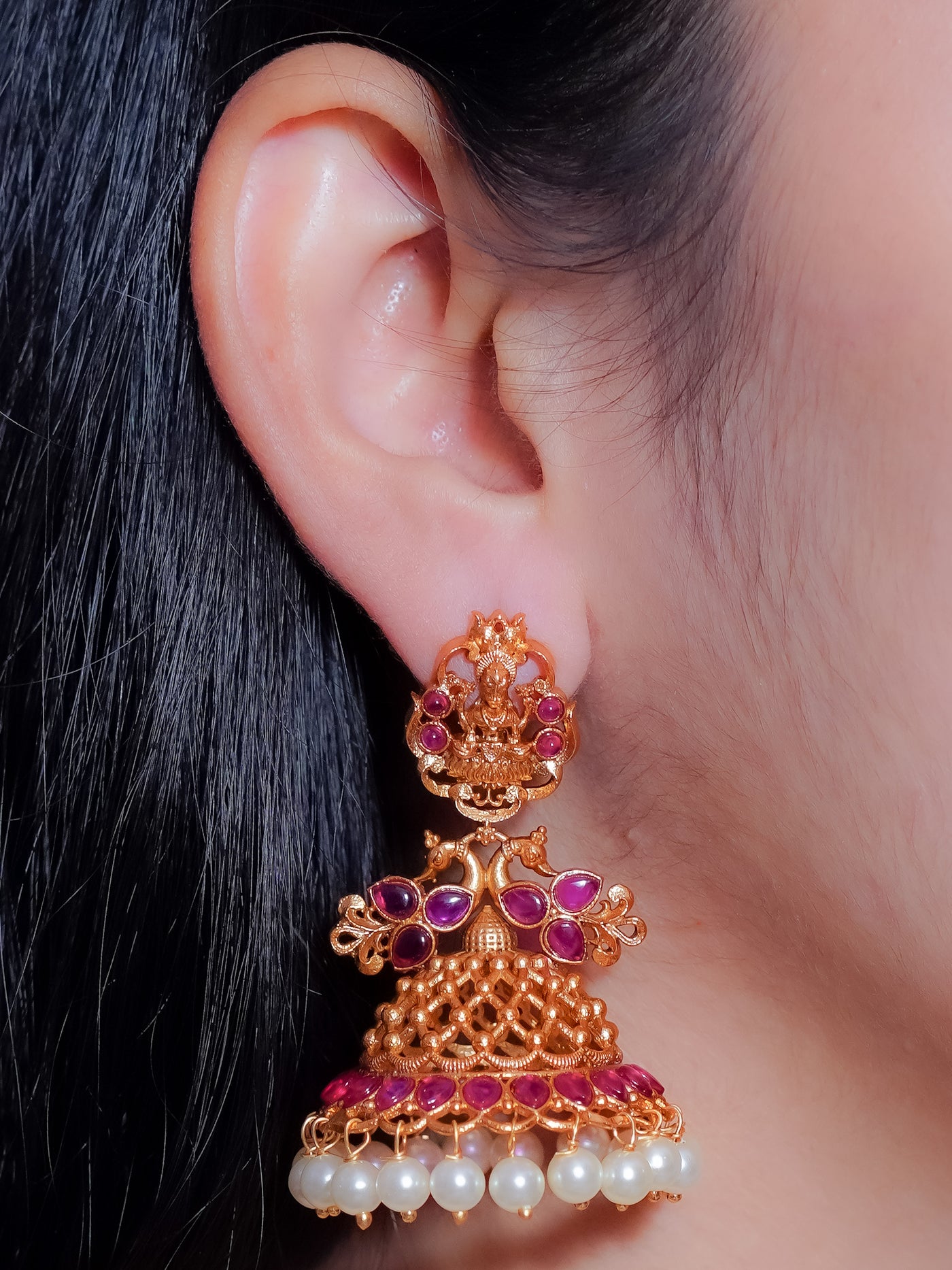 Mahira Mayuri Jhumkas