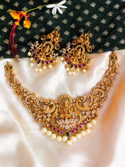 Real kemp lakshmi necklace