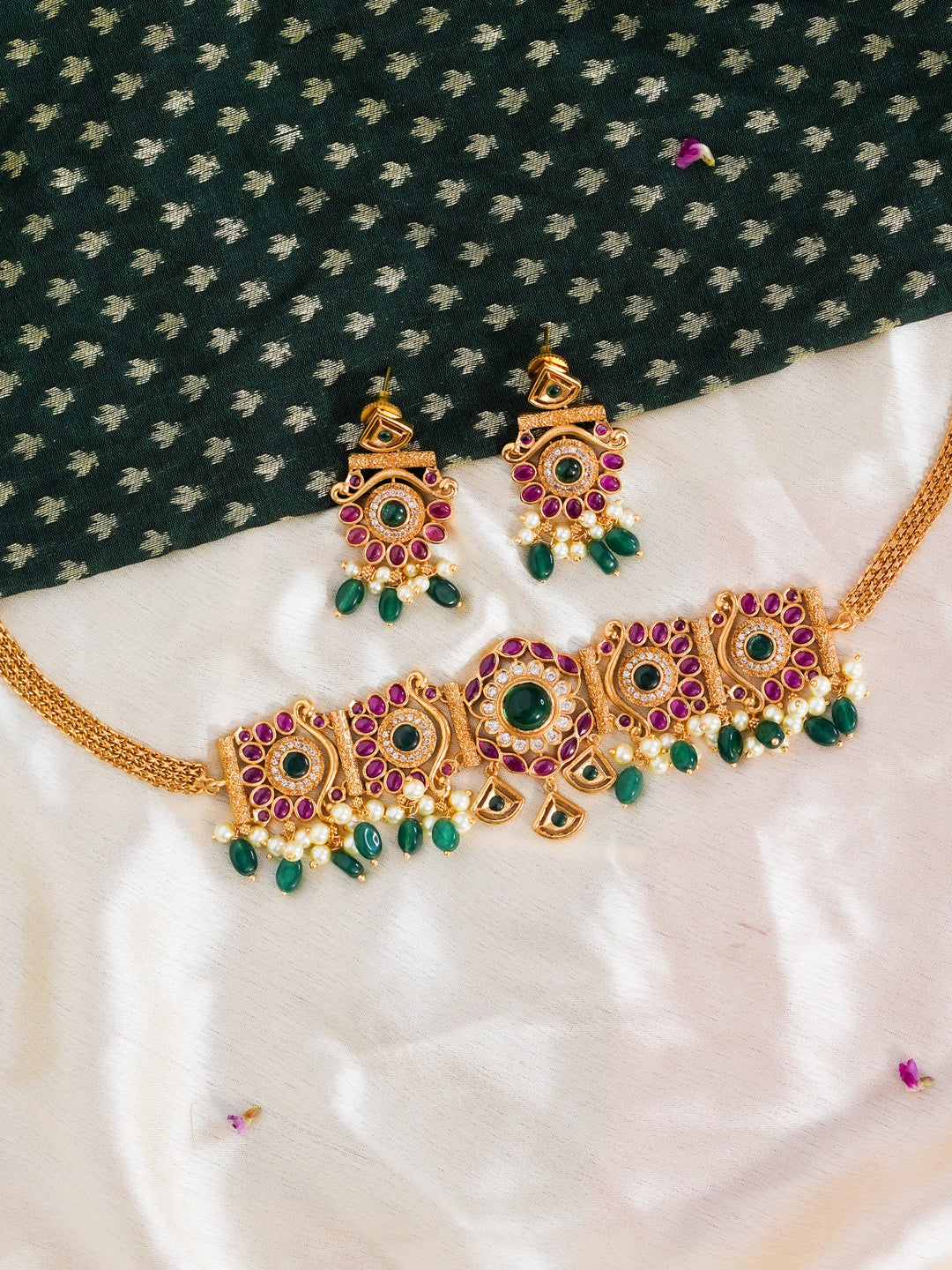 Shop Guttapusalu Choker Online Ethnic Matching Guttapusalu Choker Imperial Tara