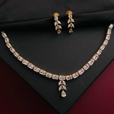Simple american diamond jewellery set online